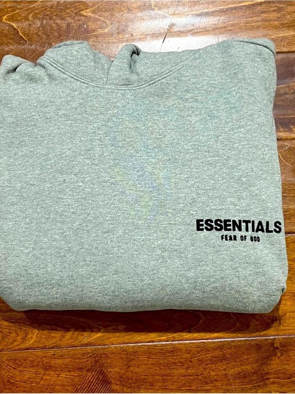 Essentials Men's Light Gray Pullover Hoodie - Picture 3 of 6